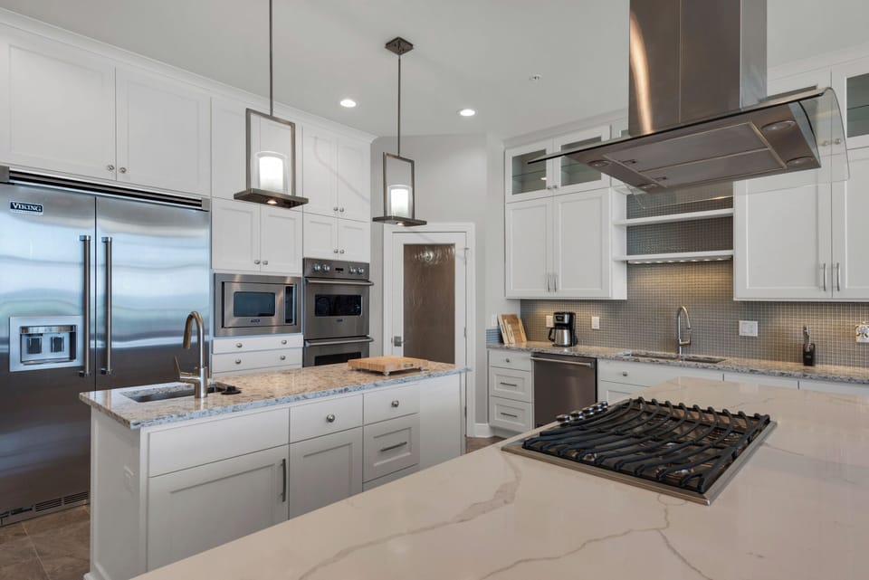 Stunning kitchen is a chef's dream with two islands and high-end appliances