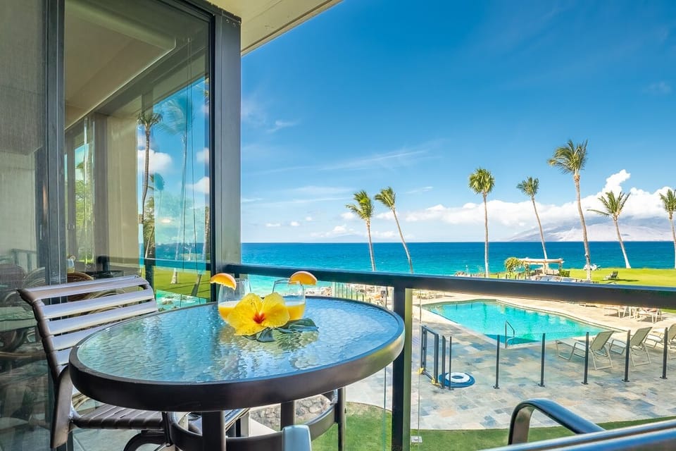 Private lanai with pool and ocean views!