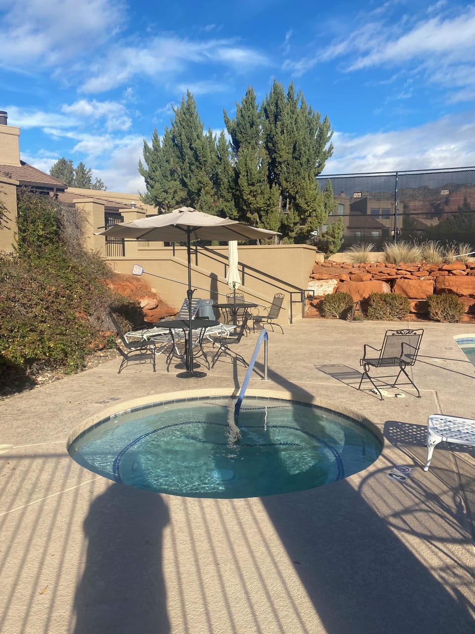 Take a dip in the hot tub after a long day on the trails.