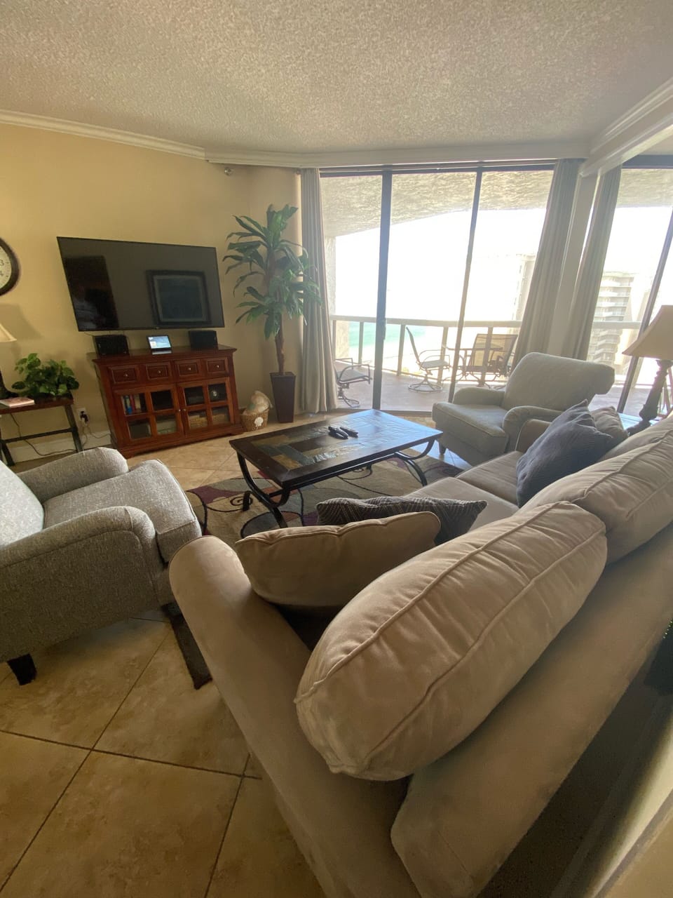 Living Area with view of Gulf of Mexico