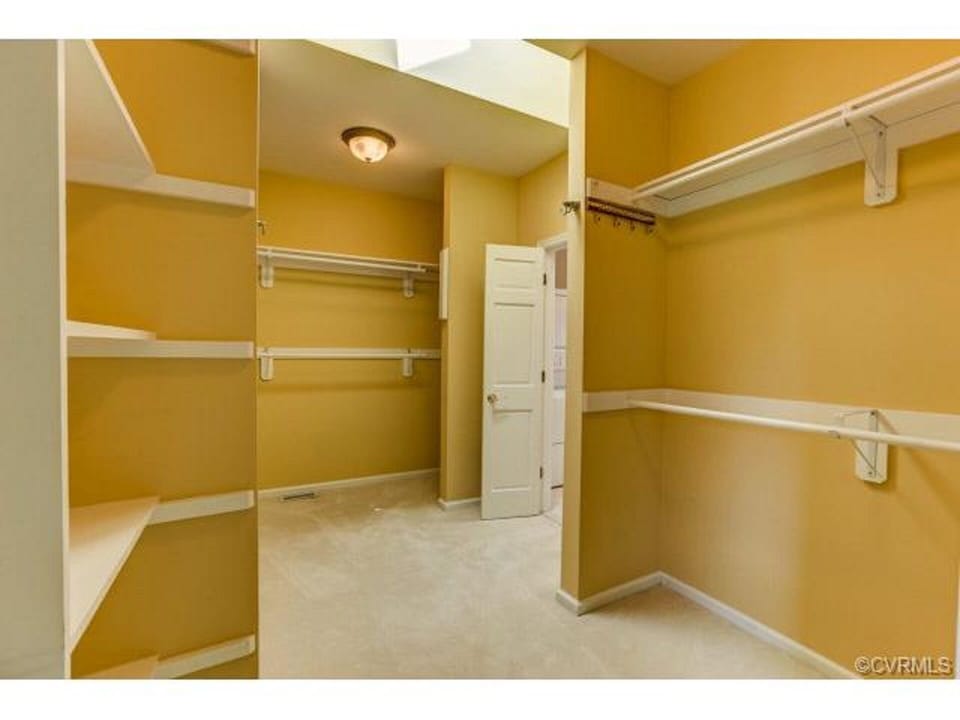 Walk in closets to hold anything you can bring!