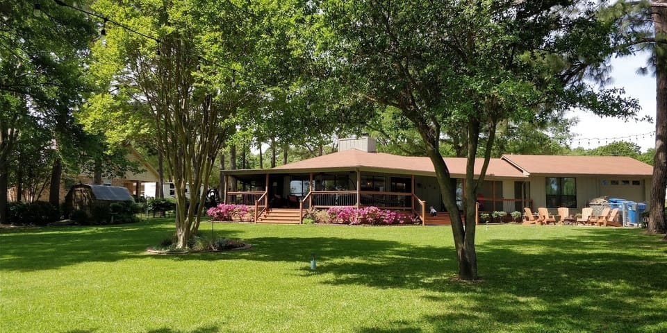Wrap around porch on the back of the house