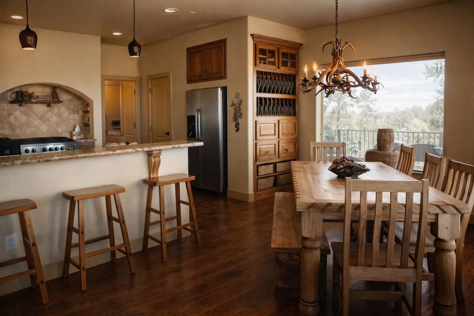 Dining and Gourmet Kitchen all with beautiful views
