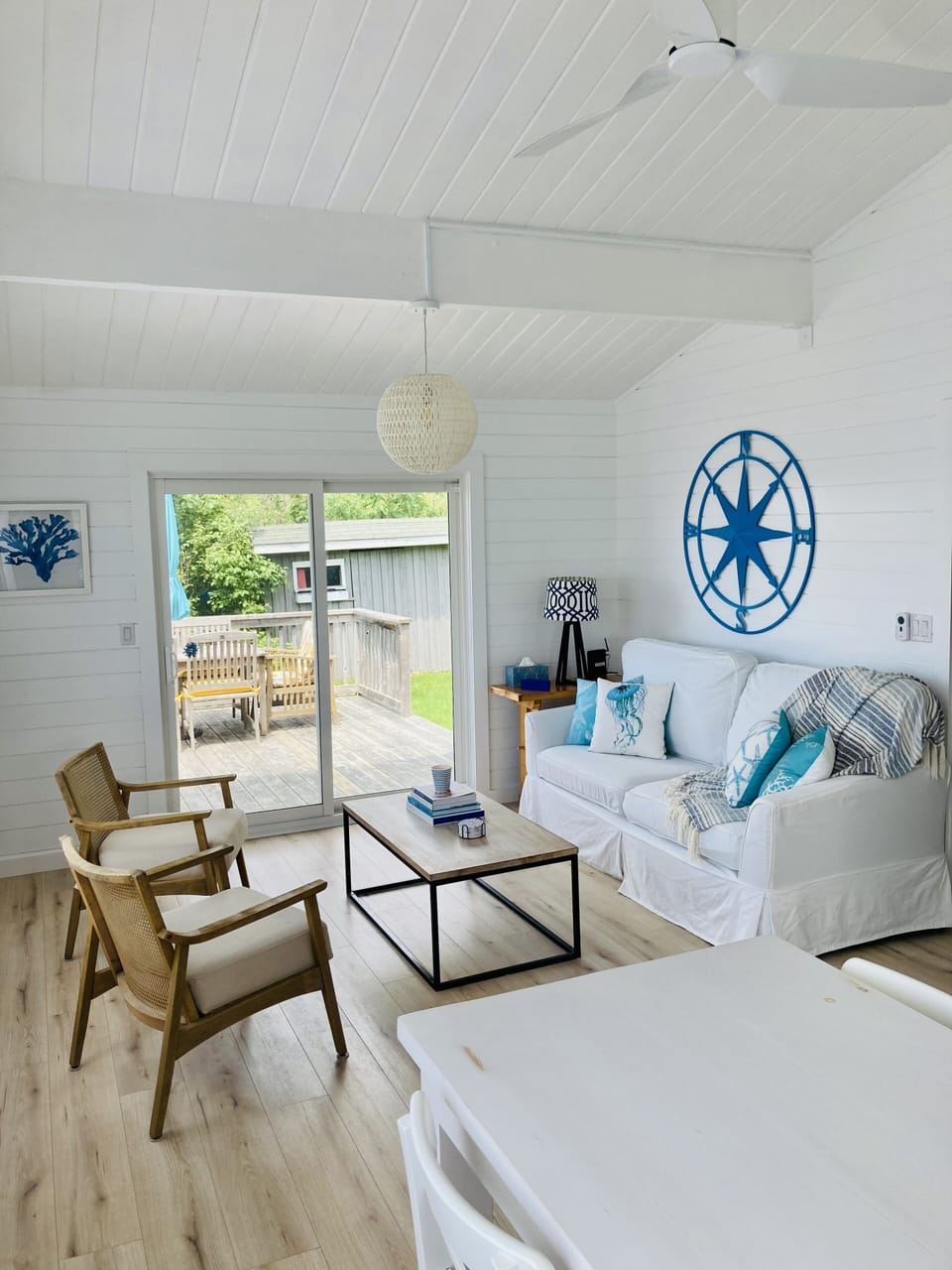 Great space with deck and ocean views.