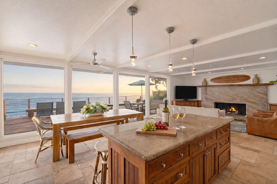 Bright, open living space designed for gathering—seamless flow to the ocean view
