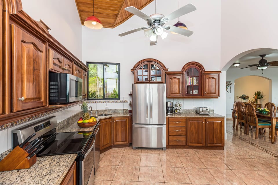 Lots of room for several chefs to work at one time - cookbooks provided