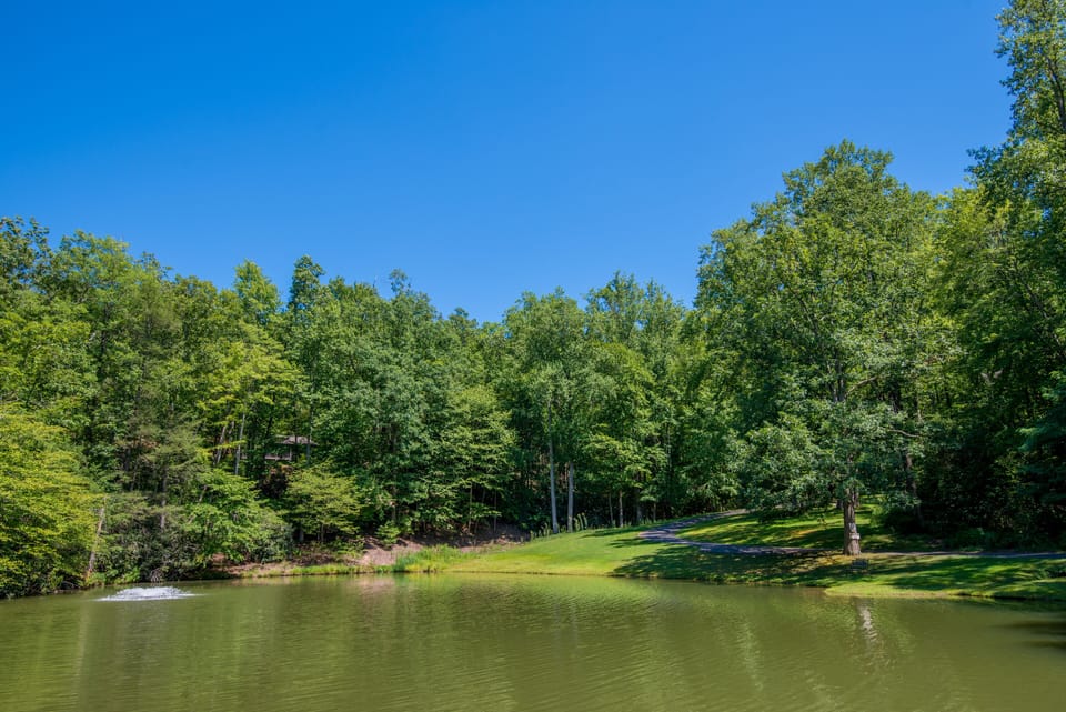 Smoky Mountain Cabin Resort “Caney Creek Mountain Area” – Fully stocked catch and release fishing pond