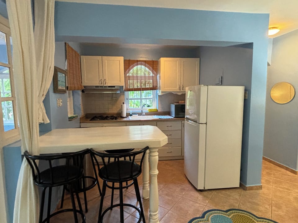 Kitchen Includes water cooler for drinking water (not shown next to fridge)