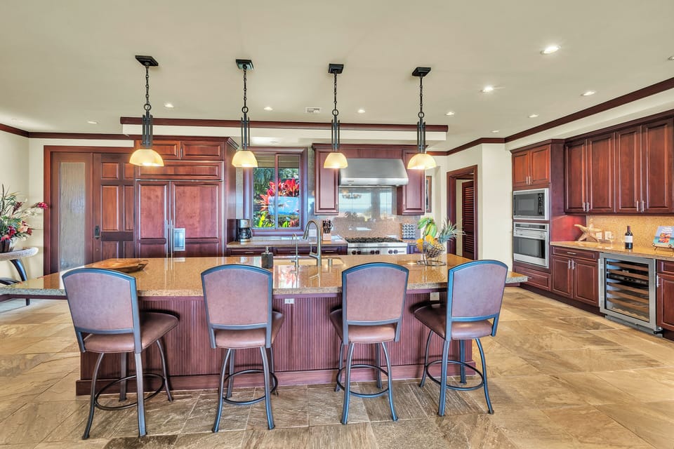 Sit and relax while you converse with the cook.