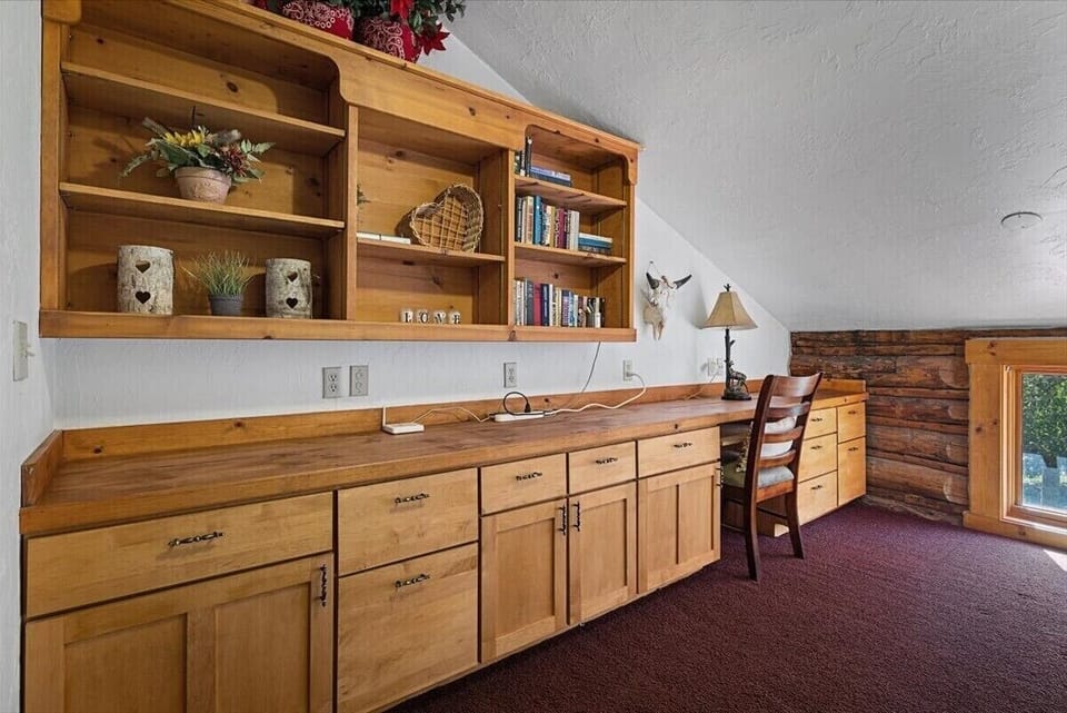 Upstairs office area