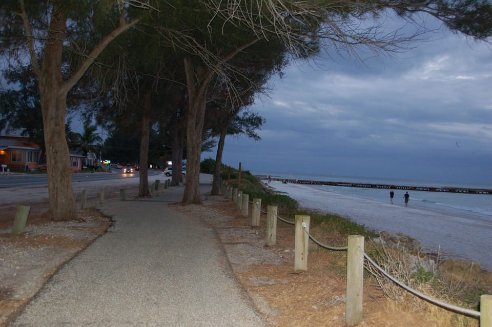 Bike/walking/exercise path along the beach