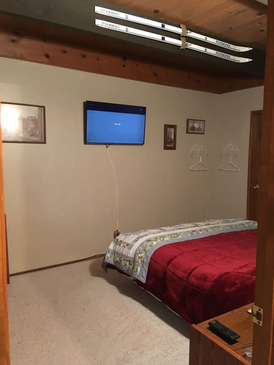 Larger bedroom with Cal King bed and wifi enabled TV