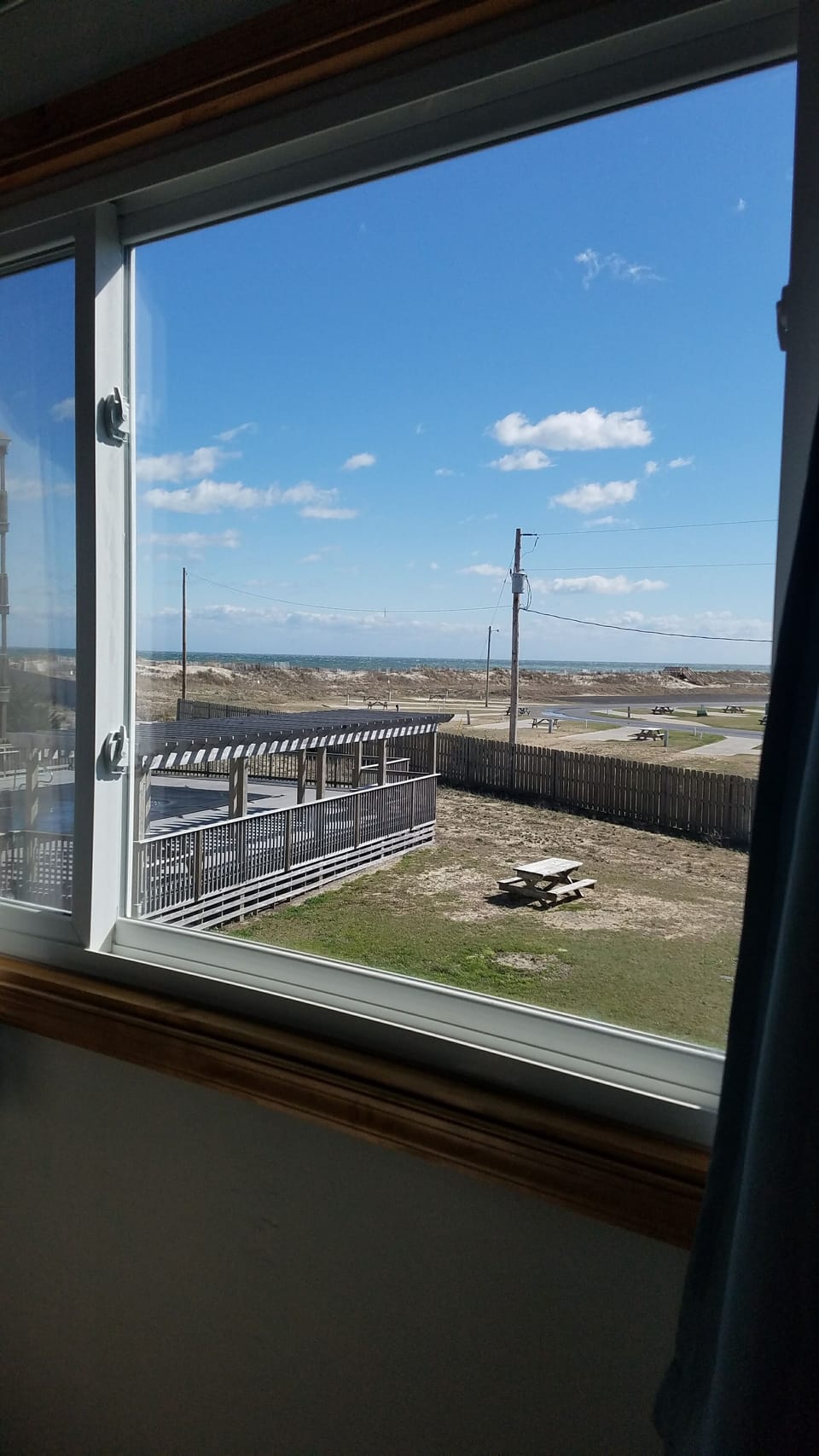 View out the window from the master bedroom