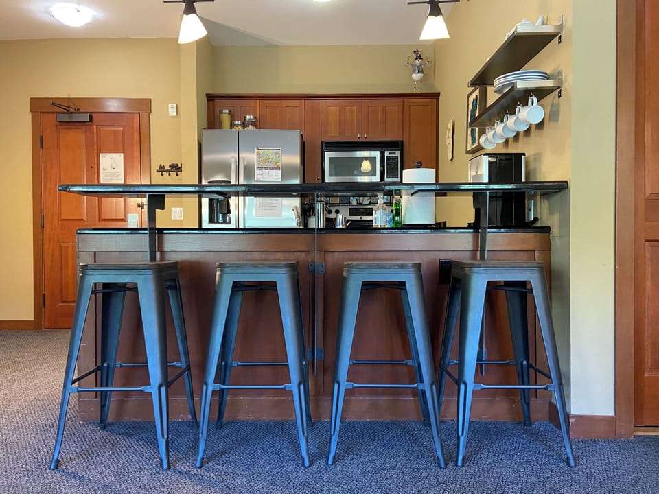 Breakfast bar with stools for casual eating
