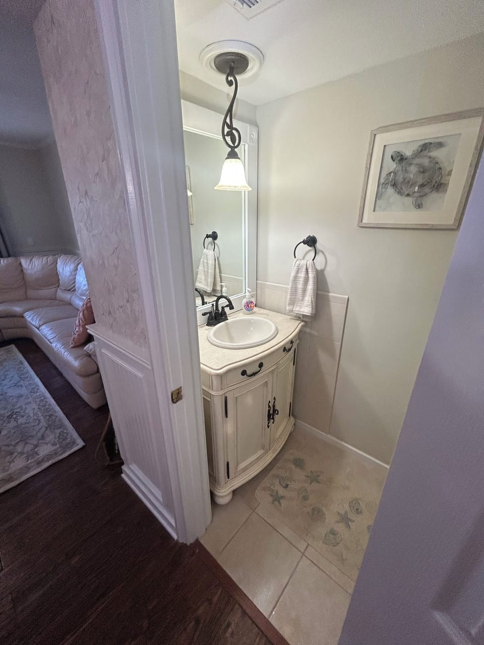 First floor half bath