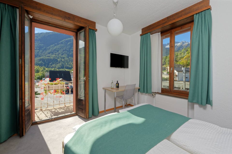 Double or Twin Room, Private Bathroom, Mountain View | Hypo-allergenic bedding, down comforters, blackout drapes, rollaway beds