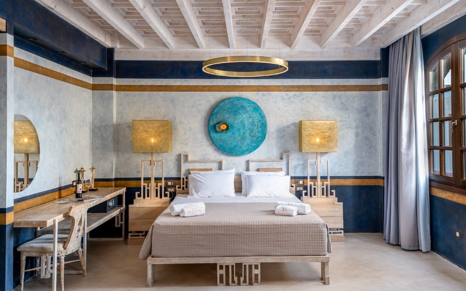Superior Suite Lindos with Hot Tub | Down comforters, minibar, in-room safe, soundproofing