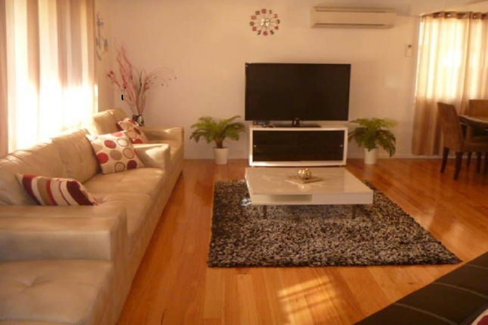 Flat-screen TV, DVD player