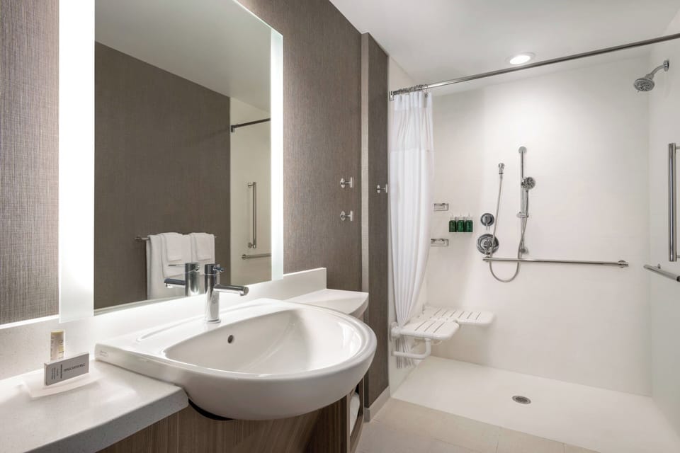 Free toiletries, hair dryer, towels
