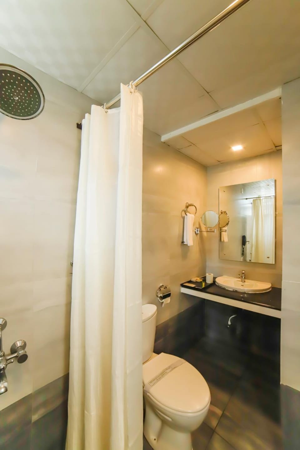Shower, slippers
