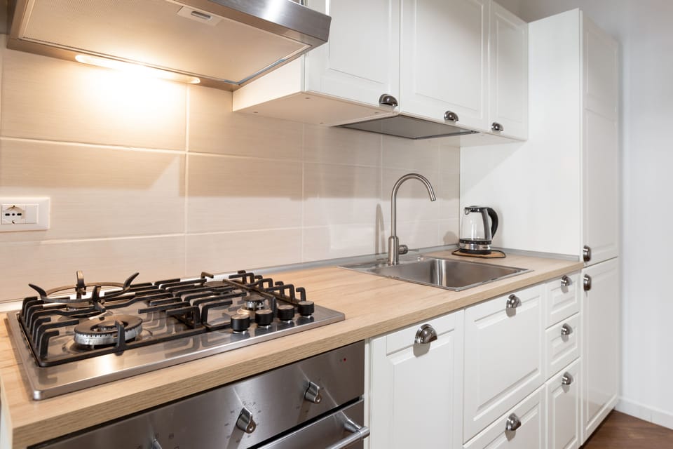 Apartment, 2 Bedrooms, City View | Private kitchen | Full-size fridge, oven, stovetop, espresso maker