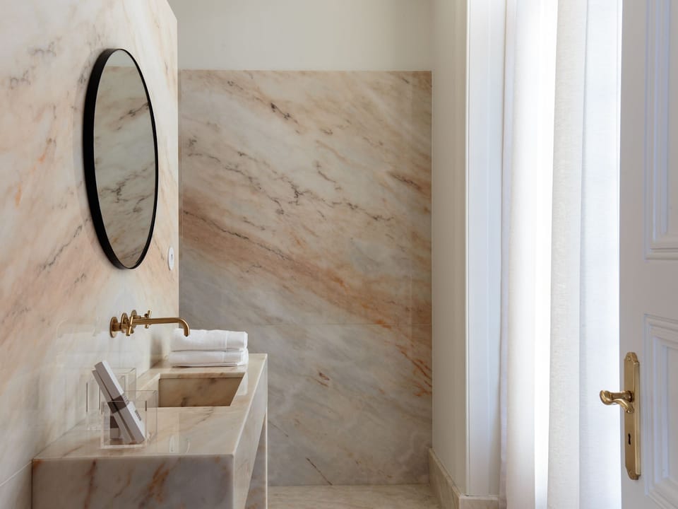 Bathroom | Shower, rainfall showerhead, hair dryer, bathrobes