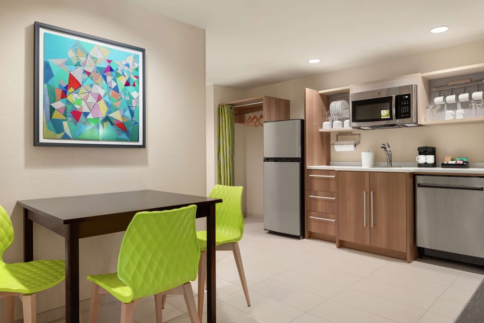 Suite, 1 Queen Bed, Accessible (Hearing) | Private kitchen | Coffee/tea maker, full-size fridge, microwave, dishwasher
