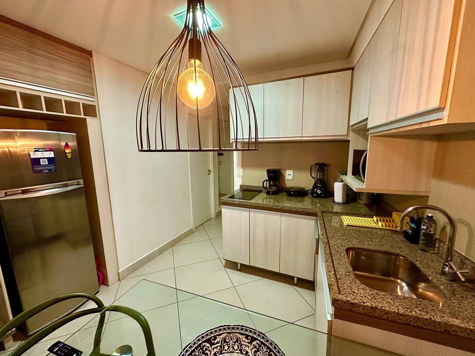 Full-size fridge, microwave, oven, rice cooker