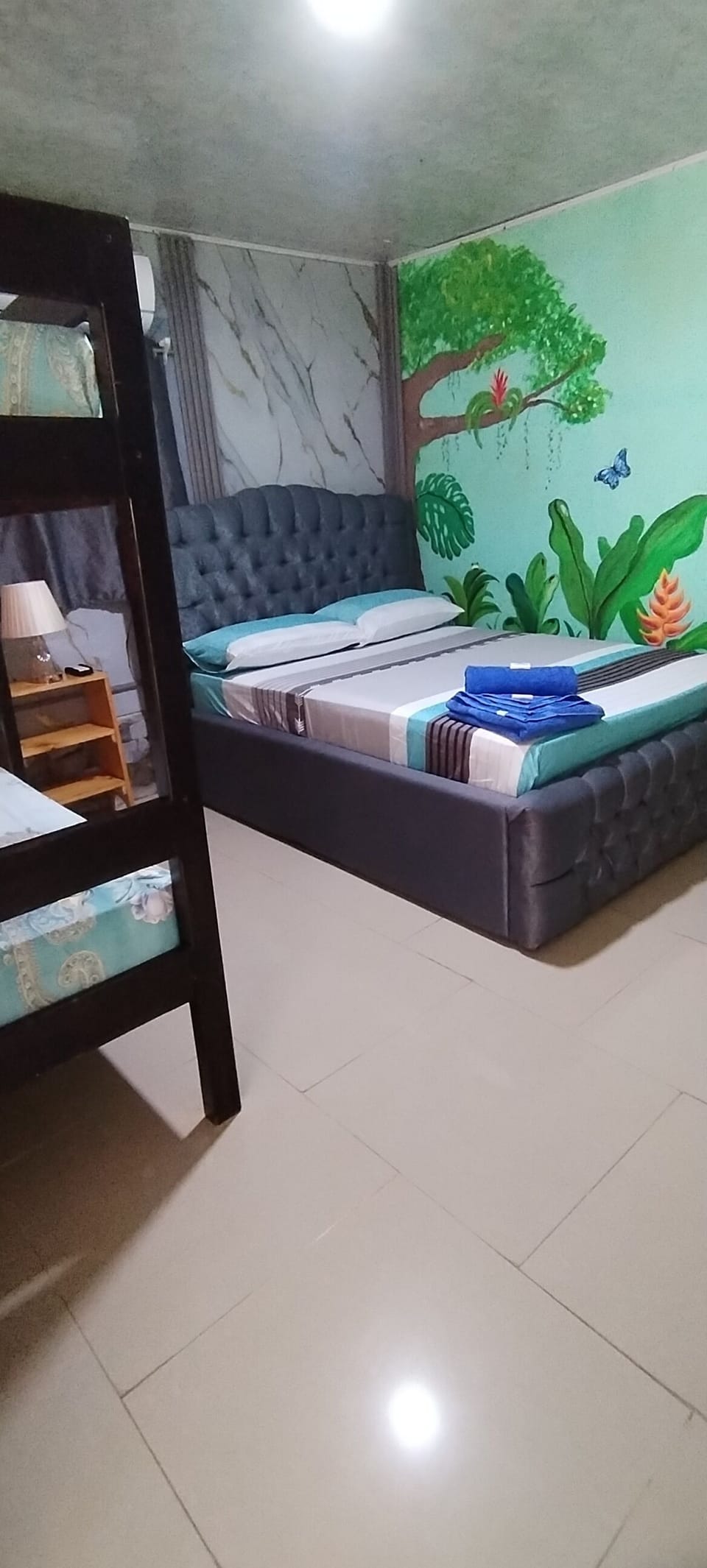 Standard Quadruple Room, Multiple Beds, Non Smoking | Laptop workspace, WiFi (free), bed sheets