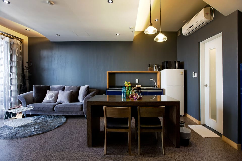 Chamomile | Individually decorated, desk, blackout drapes, soundproofing
