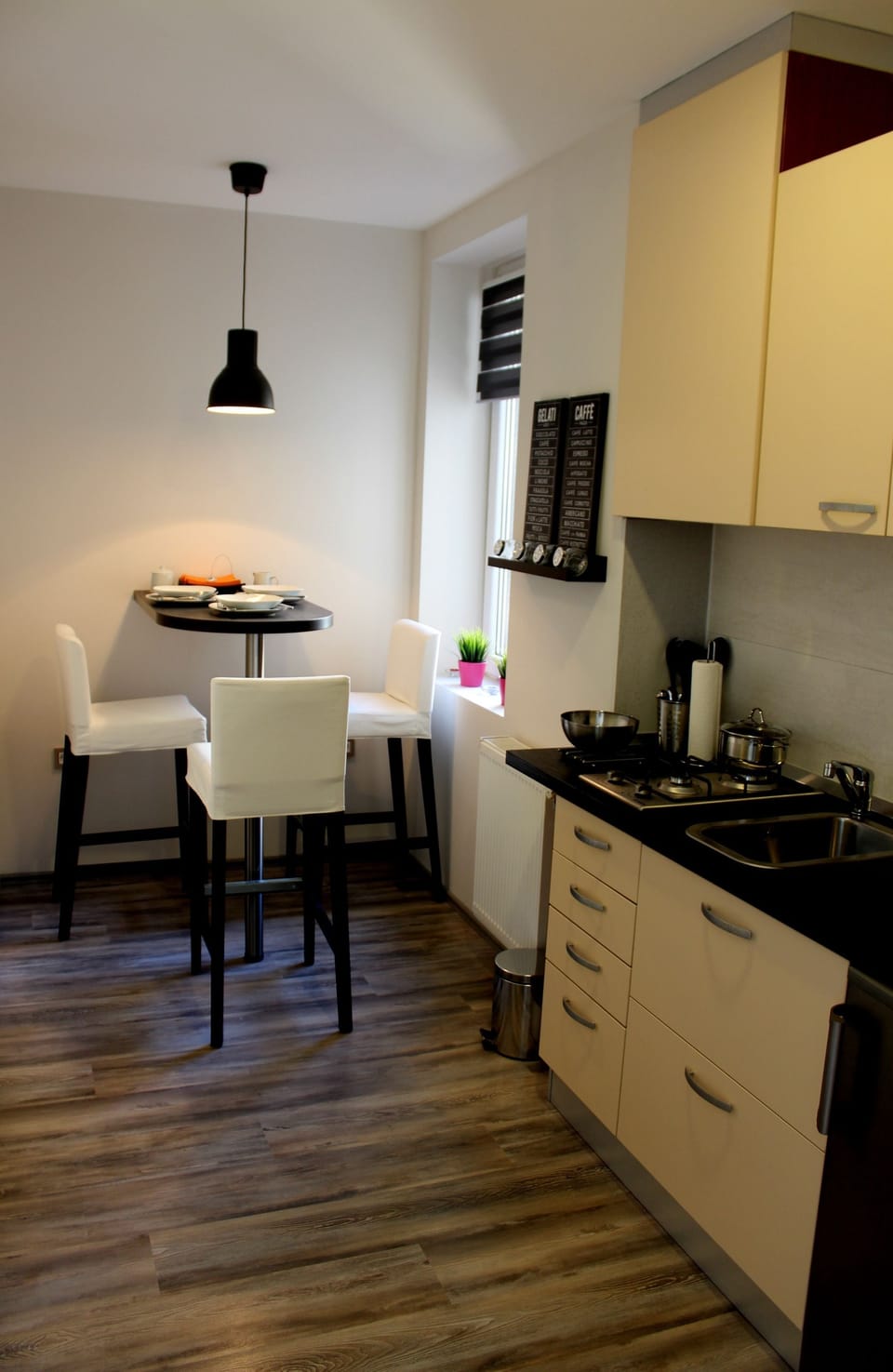 Apartment | Private kitchen | Full-size fridge, microwave, oven, stovetop