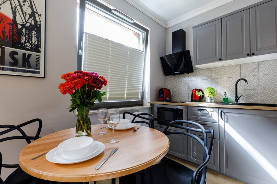 Superior Apartment, Non Smoking, City View (Panienska A) | Private kitchen | Full-size fridge, microwave, stovetop, espresso maker