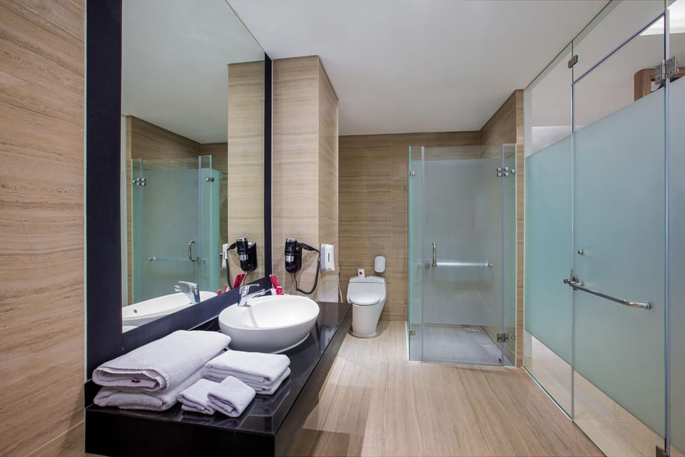 Suite Room | Bathroom | Free toiletries, slippers, bidet, towels