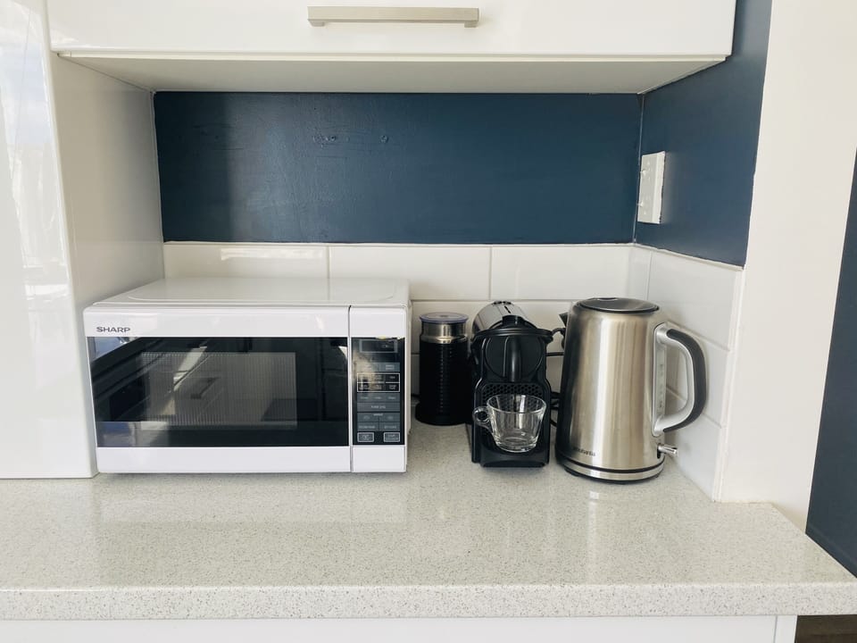Microwave and Nespresso machine 