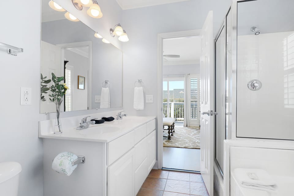 Main bedroom private bathroom with walk-in shower