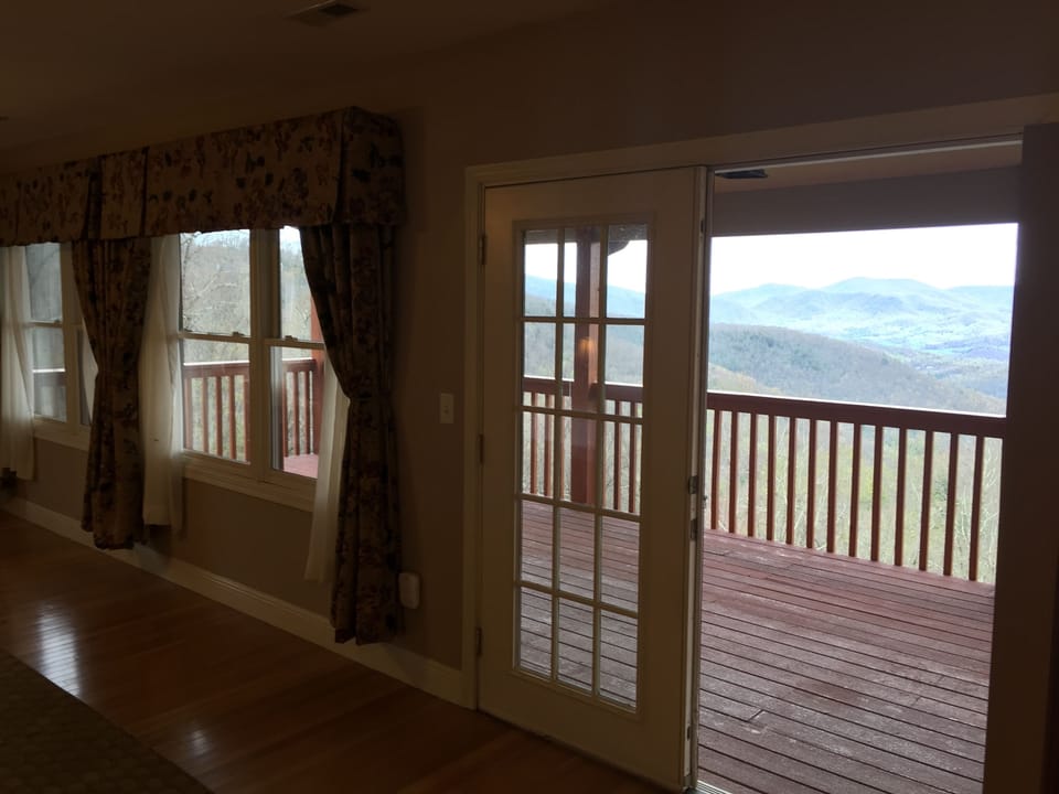 Reach out and touch the sky from the upstairs balcony. 