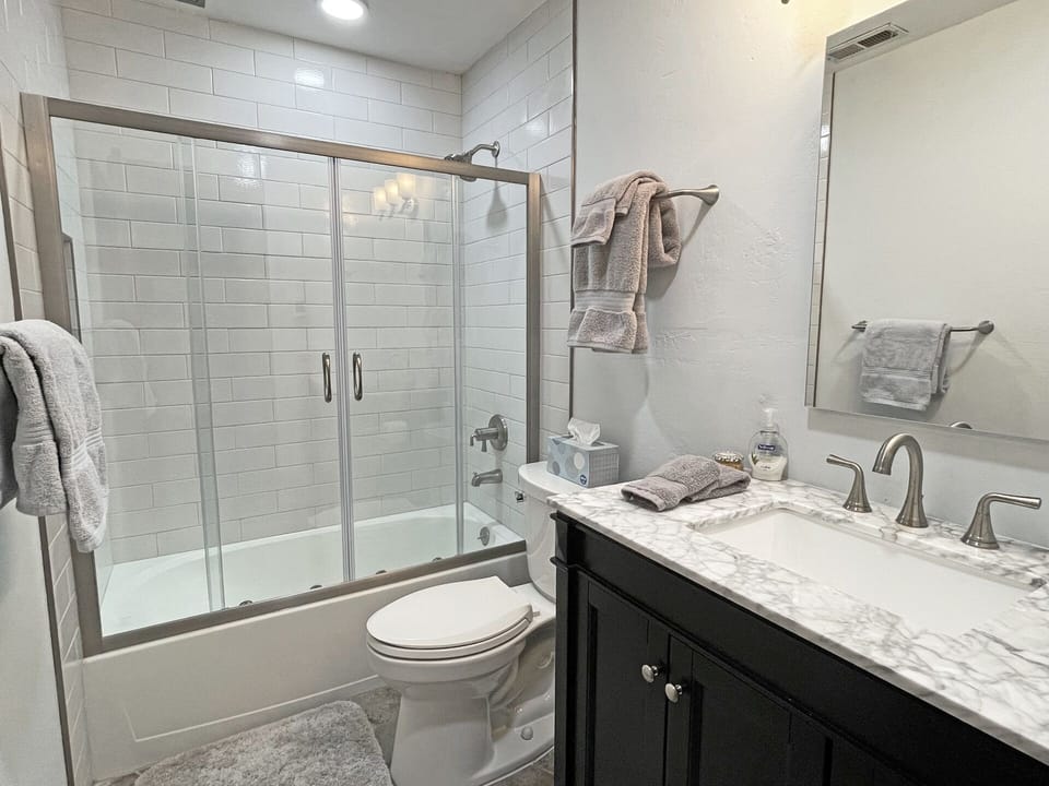 Bathroom 2, adjacent to Bedroom 2