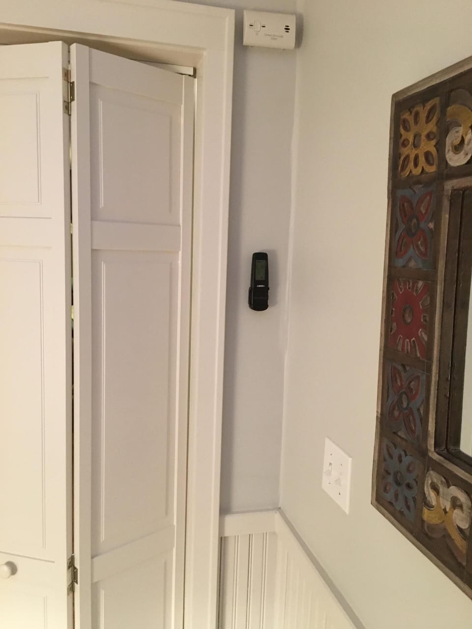 Gas heater remote location on wall