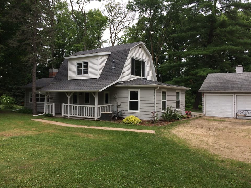 The house front view
