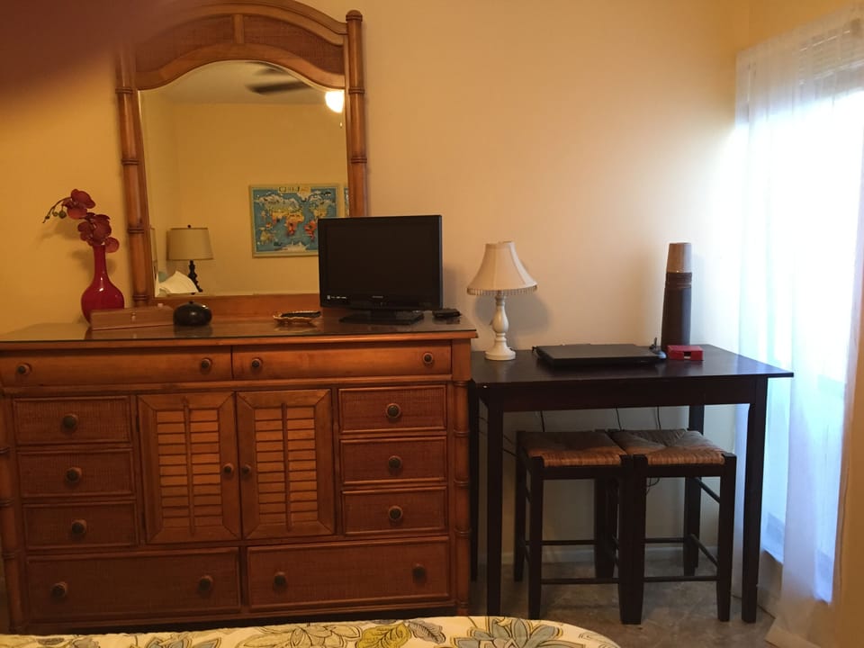 Convenient table for computer; free internet service