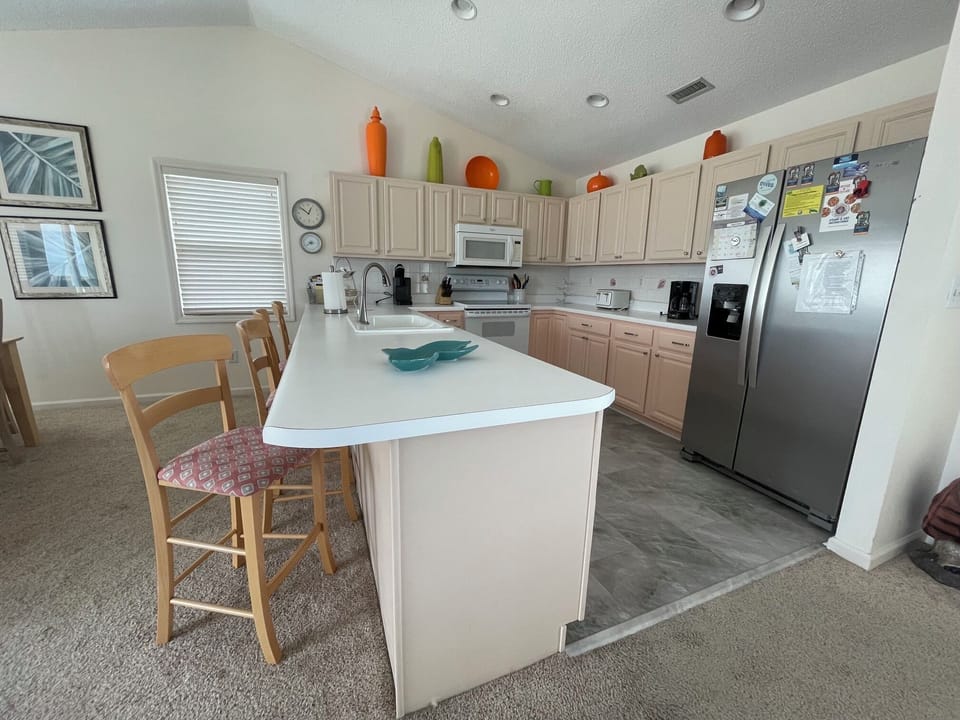 The full kitchen is equipped with everything needed to cook, if you choose to.