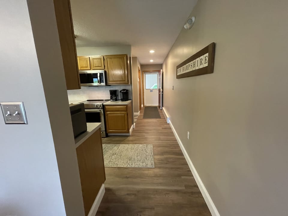 Front entry with bench seat and closet. 