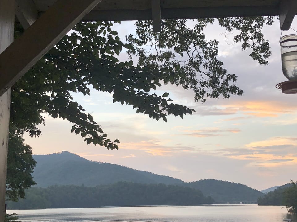 View from the upstairs deck 