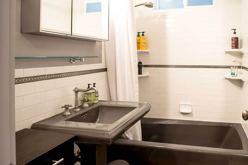 Rinse off with a shower or relax with a bath.