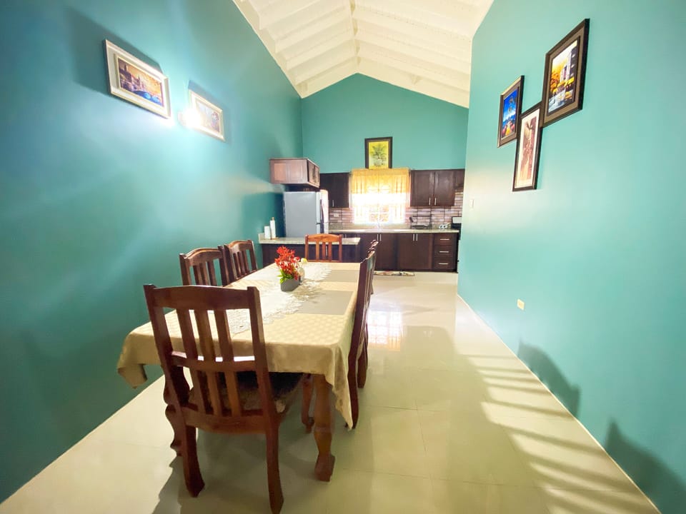 Open concept dining and kitchen 