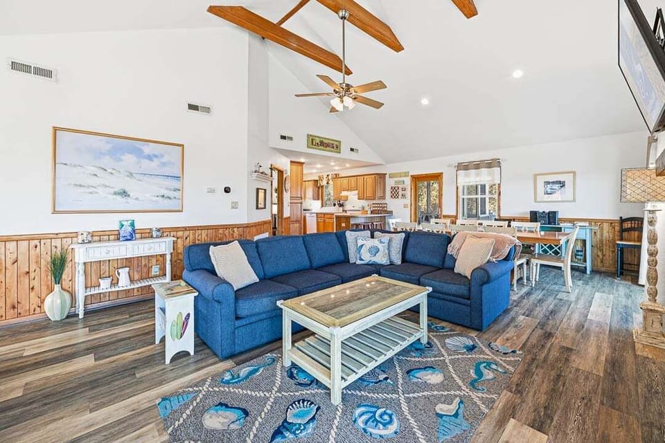 Top-Level Living Room with Deck Access