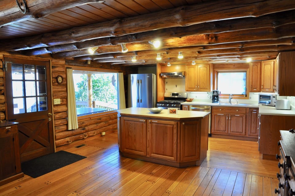 Kitchen with view of the lake