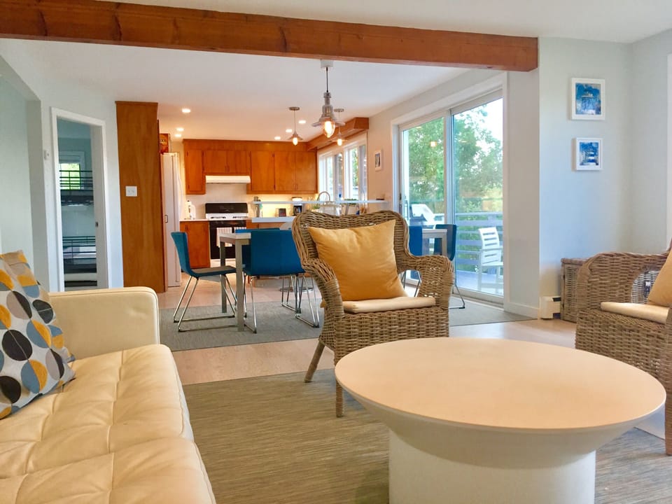 Direct water views are found in the kitchen, living and dining rooms.