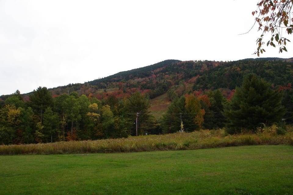 view of Mt Ascutney from backyard