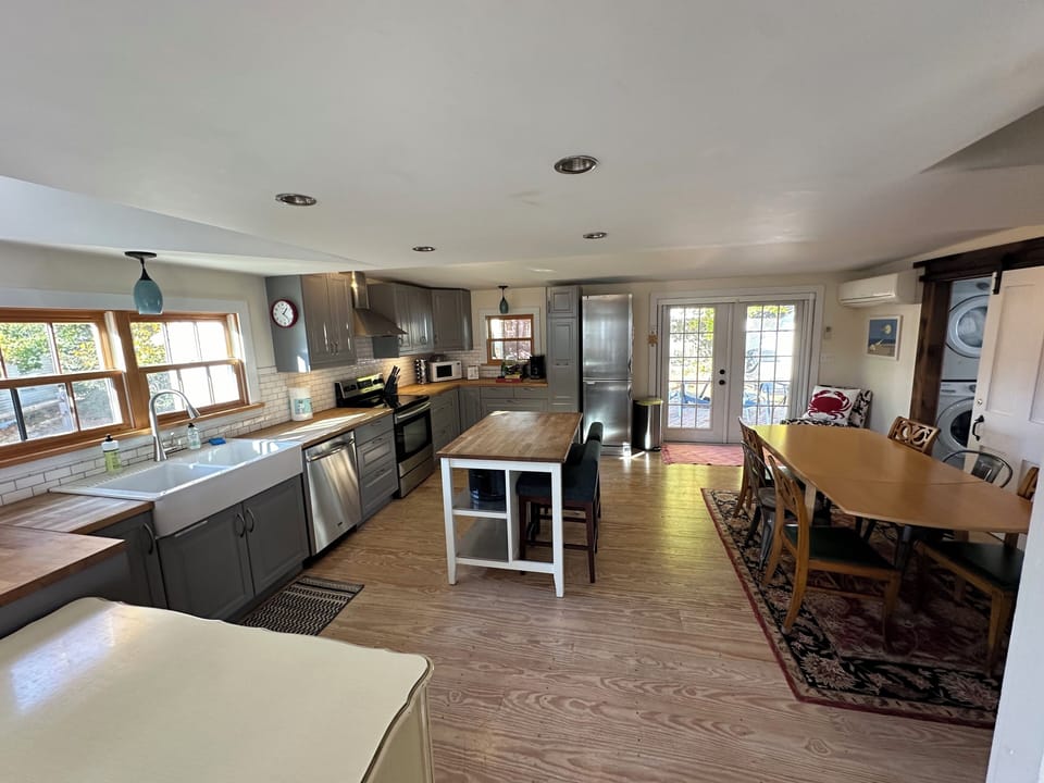 Kitchen & dining open plan to living room